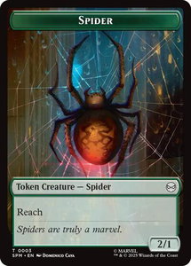 Spider // Treasure Double-Sided Token - Marvel's Spider-Man (SPM) #3 // 7 - Token Magic: The Gathering Trading Card