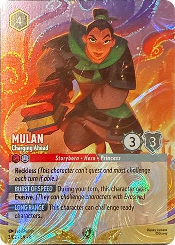 Mulan - Charging Ahead (Foil) - Disney Lorcana Promo Cards Disney Lorcana trading card