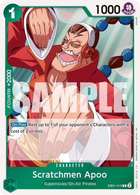 Scratchmen Apoo - EB01-015 (Reprint) - Premium Booster -The Best- Vol. 2 One Piece trading card