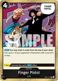 Finger Pistol (Reprint) - Premium Booster -The Best- Vol. 2 (PRB-02) #EB01-051 - Rare One Piece Trading Card