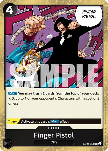 Finger Pistol (Reprint) - Premium Booster -The Best- Vol. 2 One Piece trading card