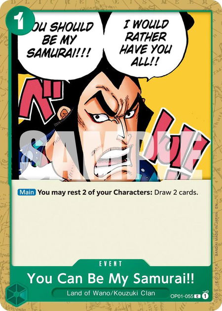 You Can Be My Samurai!! (Reprint) trading card from Premium Booster -The Best- Vol. 2 You Can Be My Samurai!! (Reprint) - Premium Booster -The Best- Vol. 2 One Piece trading card