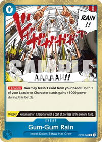 Gum-Gum Rain (Reprint) - Premium Booster -The Best- Vol. 2 (PRB-02) #OP02-068 - Rare One Piece Trading Card