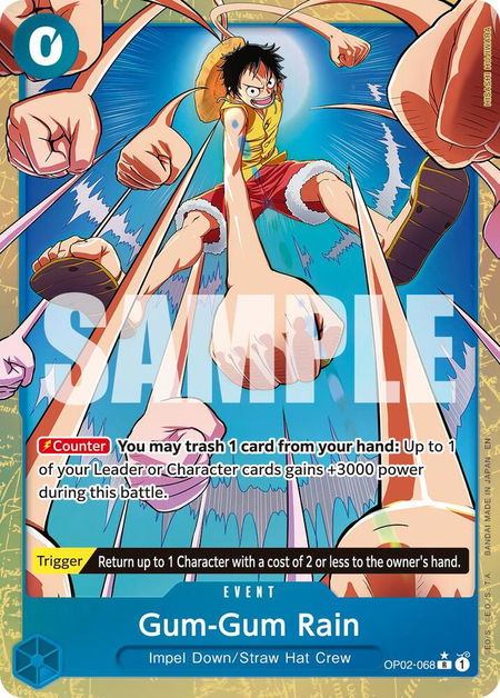 Gum-Gum Rain (Alternate Art) - Premium Booster -The Best- Vol. 2 One Piece trading card