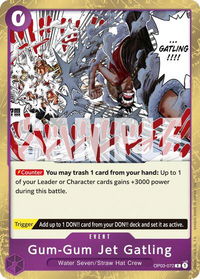 Gum-Gum Jet Gatling (Reprint) - Premium Booster -The Best- Vol. 2 (PRB-02) #OP03-072 - Rare One Piece Trading Card