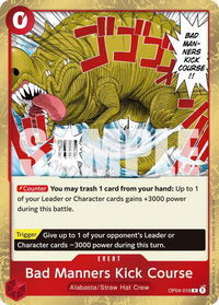 Bad Manners Kick Course (Reprint) - Premium Booster -The Best- Vol. 2 (PRB-02) #OP04-016 - Rare One Piece Trading Card