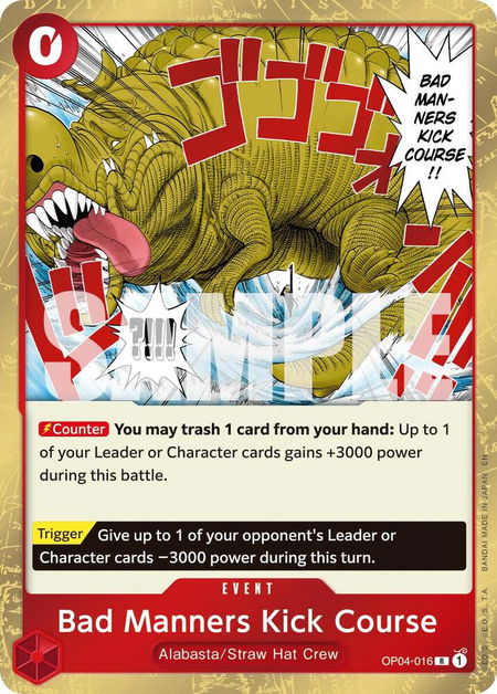 Bad Manners Kick Course (Reprint) - Premium Booster -The Best- Vol. 2 One Piece trading card