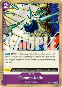 Gamma Knife (Pirate Foil) - Premium Booster -The Best- Vol. 2 (PRB-02) #OP05-077 - Common One Piece Trading Card