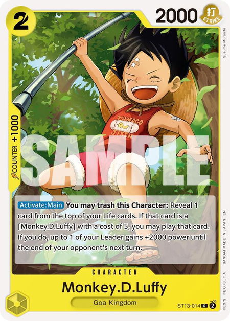 Monkey.D.Luffy - ST13-014 (Reprint) - Premium Booster -The Best- Vol. 2 One Piece trading card