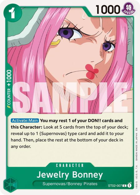 Jewelry Bonney - ST02-007 (Reprint) trading card from Premium Booster -The Best- Vol. 2 Jewelry Bonney - ST02-007 (Reprint) - Premium Booster -The Best- Vol. 2 One Piece trading card