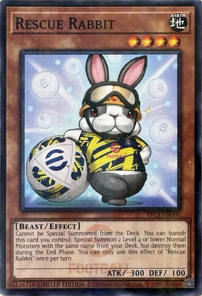 Rescue Rabbit trading card from eFootball Collaboration Promos Rescue Rabbit - eFootball Collaboration Promos YuGiOh trading card