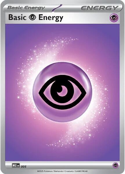 Basic Psychic Energy - 005 trading card from MEE: Mega Evolution Energies Basic Psychic Energy - 005 - MEE: Mega Evolution Energies Pokémon trading card