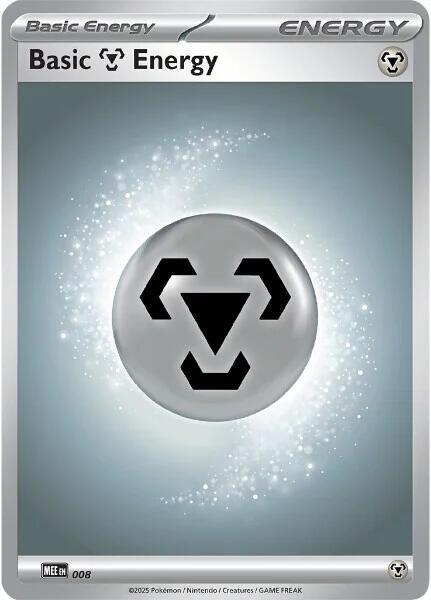 Basic Metal Energy - 008 trading card from MEE: Mega Evolution Energies Basic Metal Energy - 008 - MEE: Mega Evolution Energies Pokémon trading card