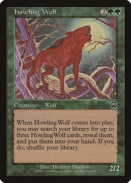 Howling Wolf - Mercadian Masques Magic: The Gathering trading card