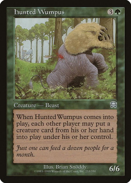 Hunted Wumpus - Mercadian Masques Magic: The Gathering trading card