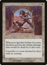 Ignoble Soldier - Mercadian Masques (MMQ) #22 - Uncommon Magic: The Gathering Trading Card