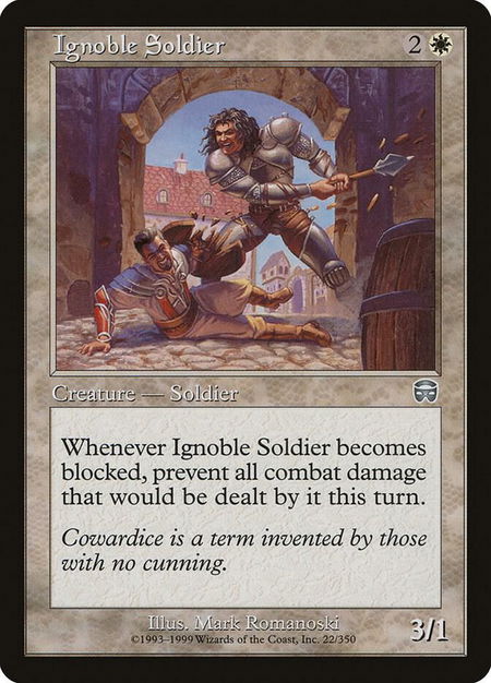 Ignoble Soldier - Mercadian Masques Magic: The Gathering trading card