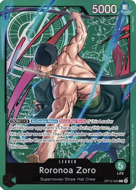 Roronoa Zoro - OP12-020 (Zoro Deck) - Learn Together Deck Set One Piece trading card