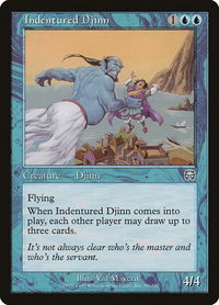 Indentured Djinn - Mercadian Masques (MMQ) #85 - Uncommon Magic: The Gathering Trading Card