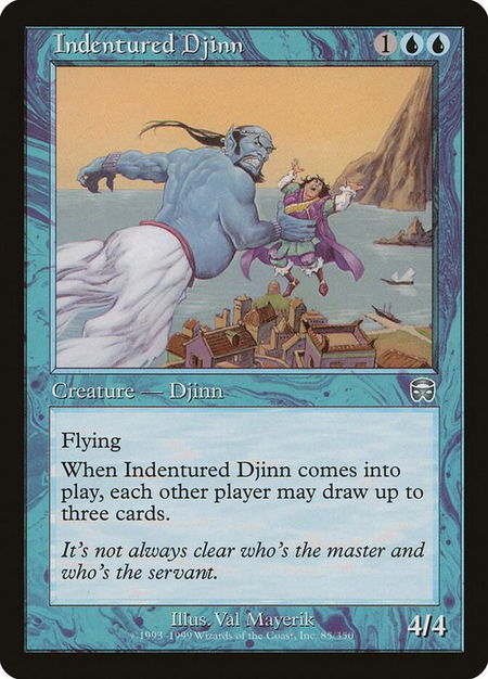 Indentured Djinn - Mercadian Masques Magic: The Gathering trading card