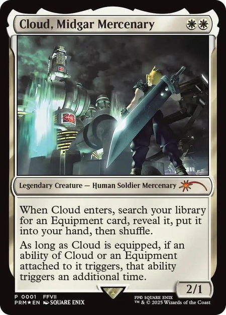 Cloud, Midgar Mercenary - Unique and Miscellaneous Promos Magic: The Gathering trading card