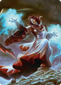 The Destined White Mage Scene Art Card - Art Series: FINAL FANTASY (ASFIN) #3 - Special Magic: The Gathering Trading Card