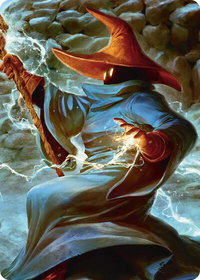The Destined Black Mage Scene Art Card - Art Series: FINAL FANTASY (ASFIN) #6 - Special Magic: The Gathering Trading Card