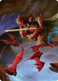 The Destined Warrior Scene Art Card - Art Series: FINAL FANTASY (ASFIN) #2 - Special Magic: The Gathering Trading Card