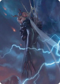 Edea, Possessed Sorceress Scene Art Card - Art Series: FINAL FANTASY (ASFIN) #7 - Special Magic: The Gathering Trading Card