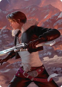 Squall, Gunblade Duelist Scene Art Card - Art Series: FINAL FANTASY (ASFIN) #12 - Special Magic: The Gathering Trading Card