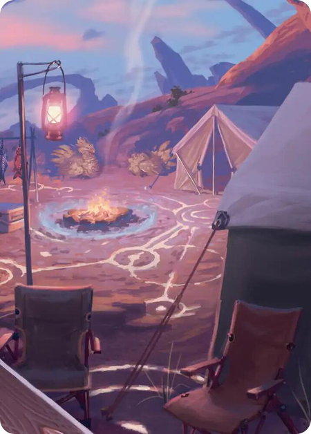 Chocobo Camp Scene Art Card - Art Series: FINAL FANTASY Magic: The Gathering trading card