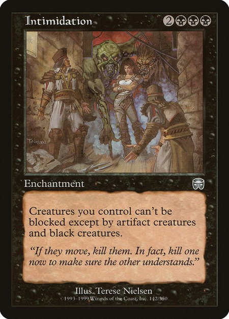 Intimidation - Mercadian Masques Magic: The Gathering trading card