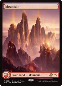 Mountain (0034) - Secret Lair Showdown (SLP) #34 - Promo Magic: The Gathering Trading Card