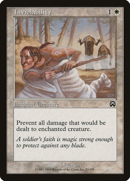 Inviolability trading card from Mercadian Masques Inviolability - Mercadian Masques Magic: The Gathering trading card