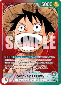 Monkey.D.Luffy (001) (Alternate Art) - Carrying On His Will (OP13) #OP13-001 - Leader One Piece Trading Card