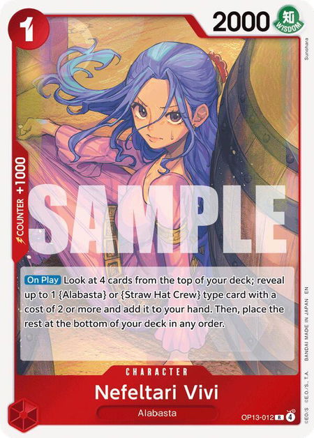 Nefeltari Vivi - Carrying On His Will One Piece trading card