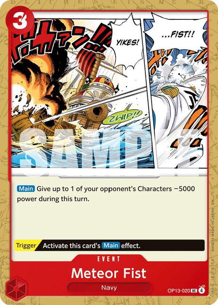Meteor Fist - Carrying On His Will One Piece trading card