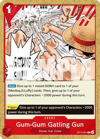 Gum-Gum Gatling Gun - Carrying On His Will (OP13) #OP13-021 - Common One Piece Trading Card