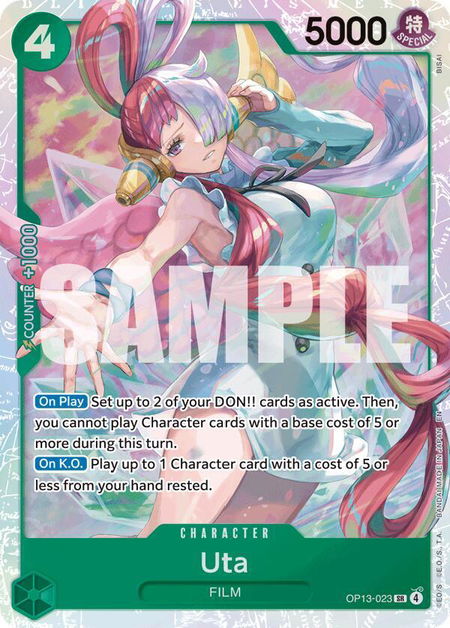 Uta - Carrying On His Will One Piece trading card