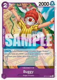 Buggy - Carrying On His Will (OP13) #OP13-072 - Rare One Piece Trading Card