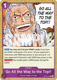 Go All the Way to the Top!! - Carrying On His Will (OP13) #OP13-077 - Common One Piece Trading Card