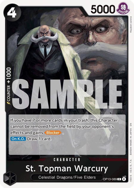 St. Topman Warcury - Carrying On His Will One Piece trading card