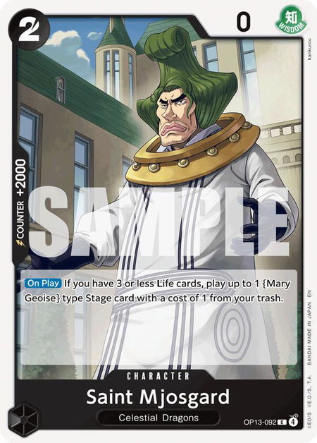 Saint Mjosgard - Carrying On His Will One Piece trading card