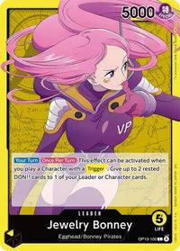 Jewelry Bonney (100) - Carrying On His Will (OP13) #OP13-100 - Leader One Piece Trading Card