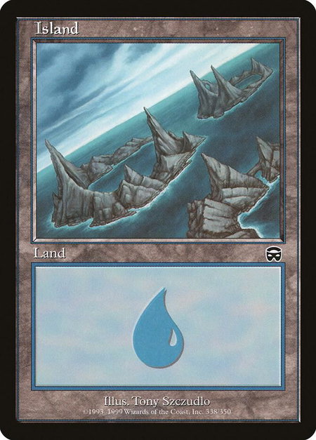 Island (338) - Mercadian Masques Magic: The Gathering trading card