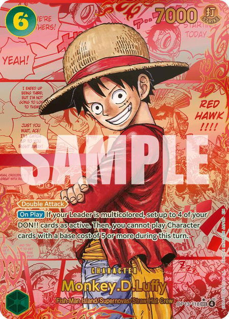 Monkey.D.Luffy (118) (Red Super Alternate Art) trading card from Carrying On His Will Monkey.D.Luffy (118) (Red Super Alternate Art) - Carrying On His Will One Piece trading card