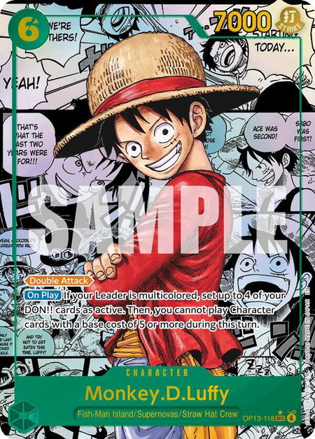 Monkey.D.Luffy (118) (Super Alternate Art) trading card from Carrying On His Will Monkey.D.Luffy (118) (Super Alternate Art) - Carrying On His Will One Piece trading card