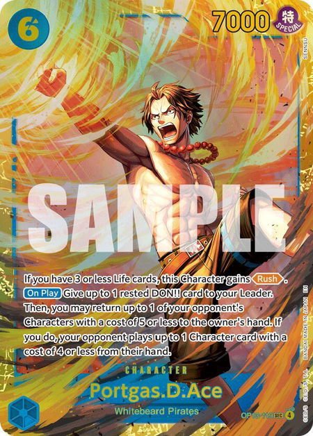 Portgas.D.Ace (119) (SP) trading card from Carrying On His Will Portgas.D.Ace (119) (SP) - Carrying On His Will One Piece trading card