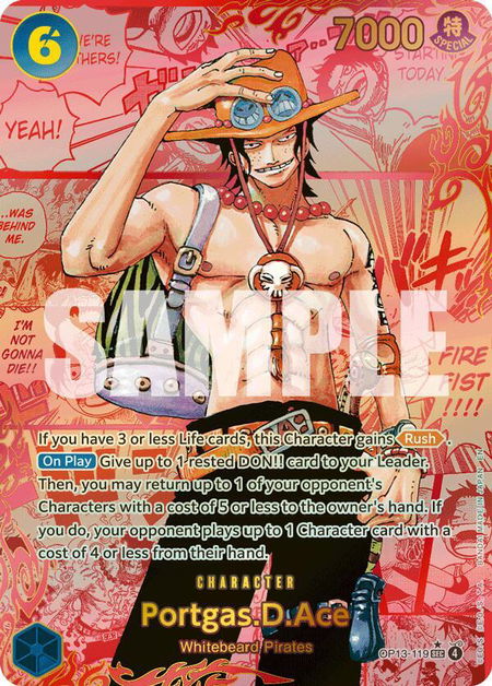 Portgas.D.Ace (119) (Red Super Alternate Art) - Carrying On His Will One Piece trading card