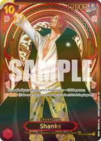 Shanks - OP09-004 (SP) (Gold) - Carrying On His Will (OP13) #OP09-004 - Super Rare One Piece Trading Card
